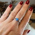 Erline Claddagh Blue Opal Ring