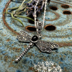 Triple Spiral Dragonfly Necklace