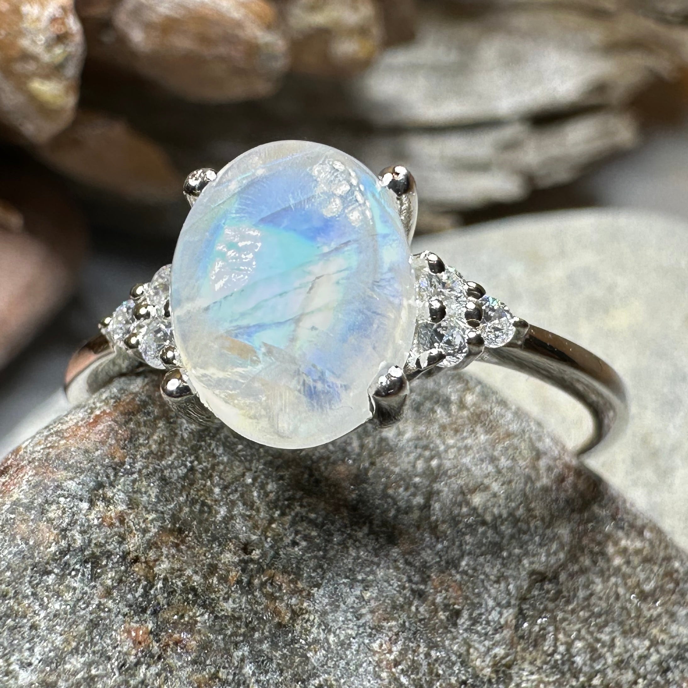 Winter Dawn Moonstone Ring