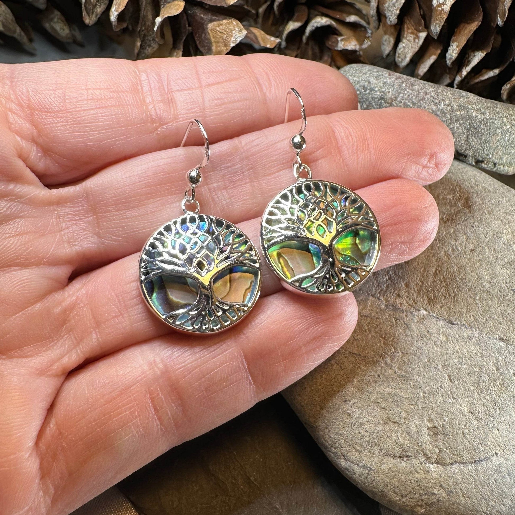 Robyn Tree of Life Earrings - Abalone Shell