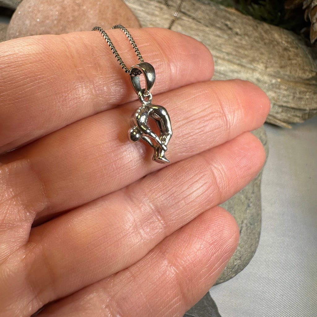 Yoga Pose Om Necklace