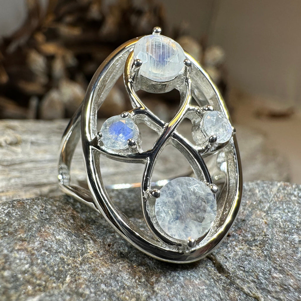 Moonstone Infinity Ring