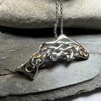 Celtic Salmon of Knowledge Necklace - 18