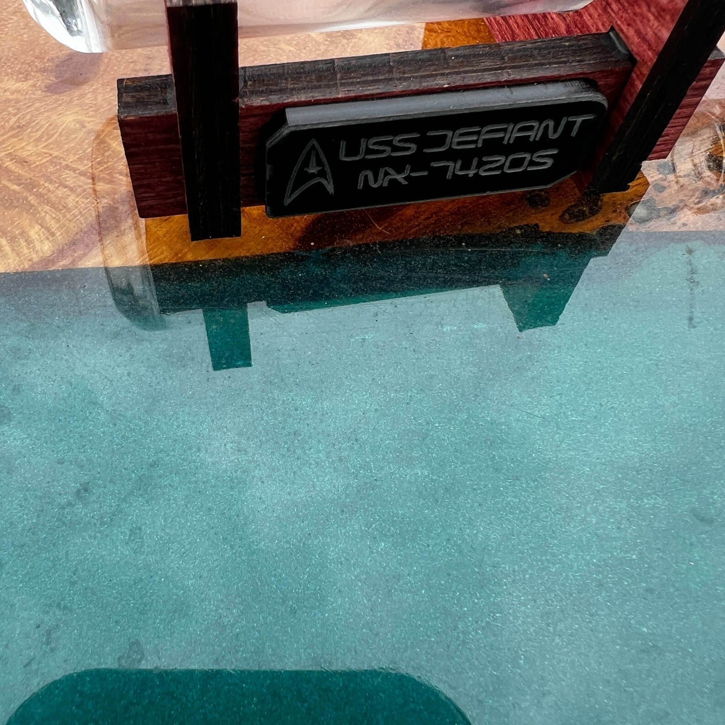 Star Trek USS Defiant Cloaked in a Shot Bottle - 