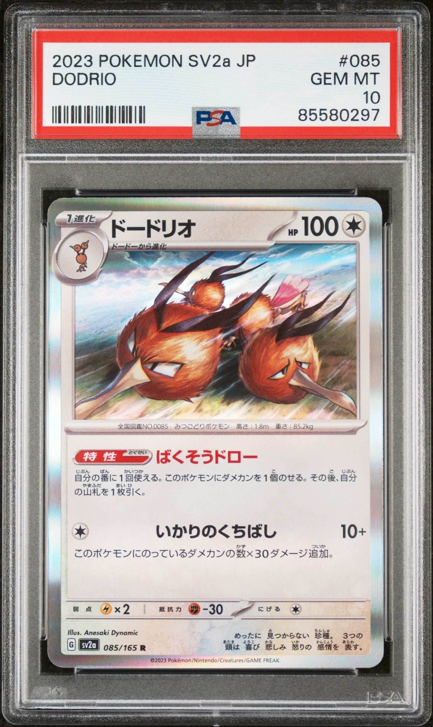 2023 POKEMON JAPANESE SV2a-POKEMON 151 DODRIO #85 PSA 10 - 
