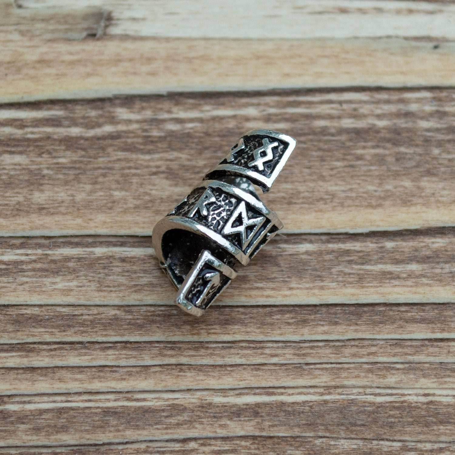 Rune Beard Rings - (Silver - 4) - 
