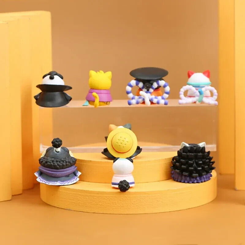 8 Pcs Set One Piece Wano Figure, Kaido Jimbe Oden Kawaii Figurine, Anime 1.5 in