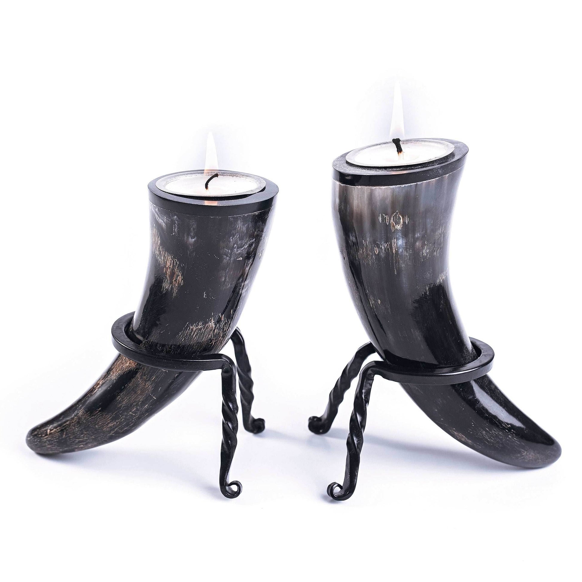 Tealight Candle Horn Set - 