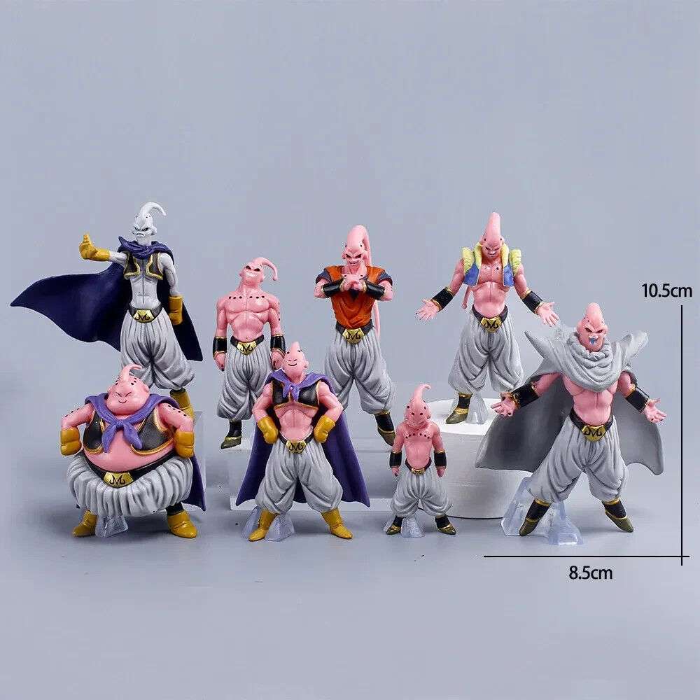 8 pcs Majin Buu Figure Set, Super Evil Kid Innocent Fat Dragon Ball Z Figurines