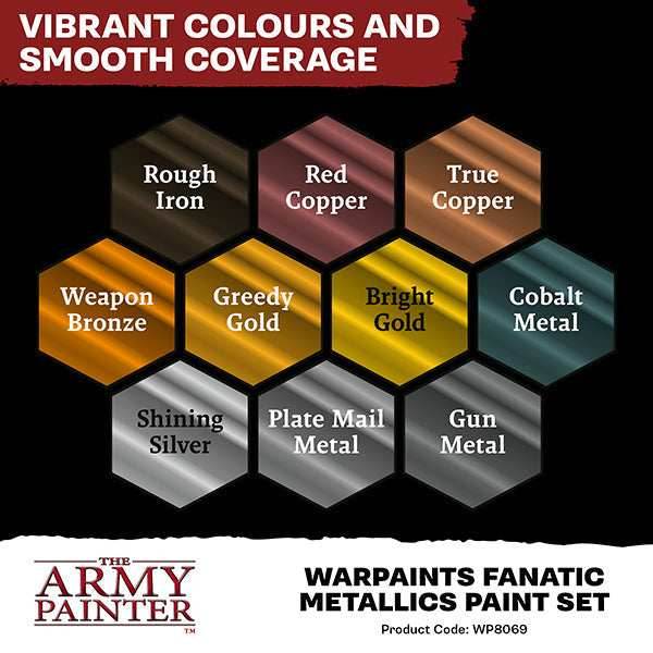 Army Painter Warpaints Fanatic: Metallics Paint Set - 