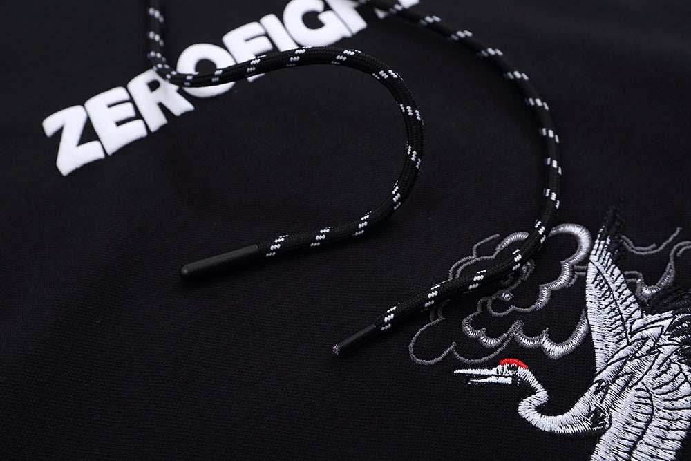 YE735 Red Suns Cranes Hoodie - S