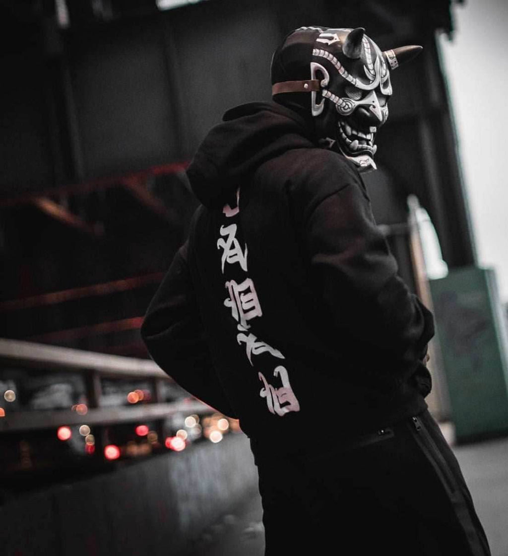 YEH3 Japanese Demon Hoodie - Black / S