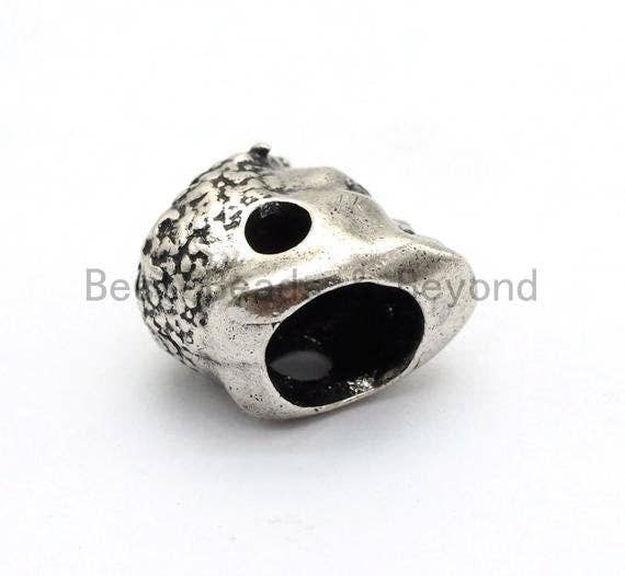Antique Color Incredible Hulk Bead, Hulk Spacer Beads, Gold/Silver/Copper Charm, Men's Bracelet Beads, 12x11x8mm,sku#Y1110