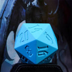 Large Blue Silicone d20 Dice 55mm | RPG Dice Novelty Piece - 