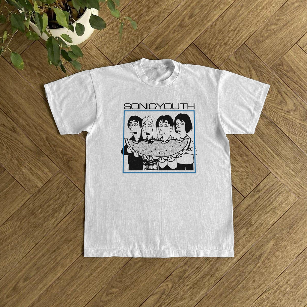 Sonic Youth 'Watermelon' Springfield Vintage White Tee