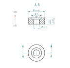 20pcs 8mm x 3mm (Approximately 5/16" x 1/8") Countersunk Ring Magnets