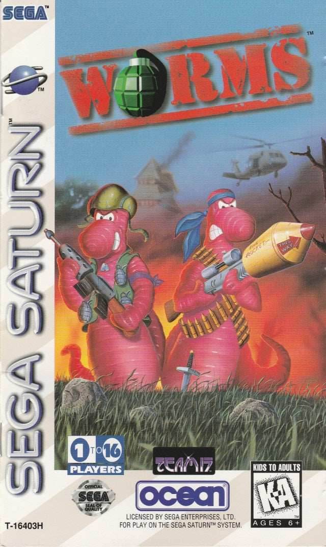 Worms (Sega Saturn) - Game Manual Only