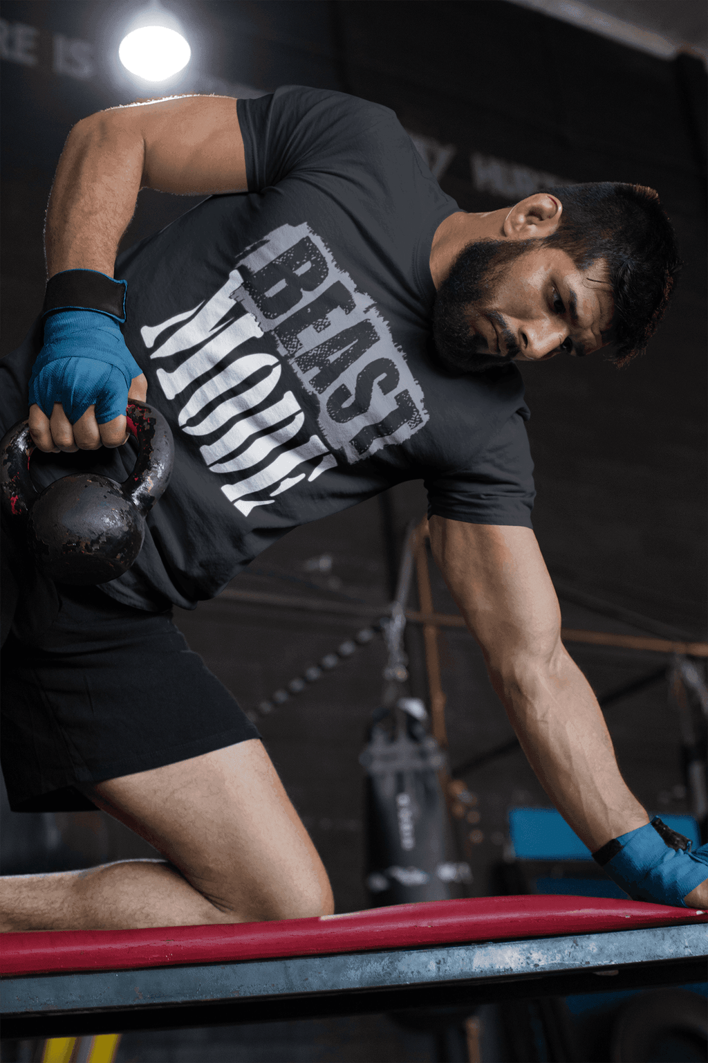 Beast Mode Training Gym Workout Mens T-shirt - Black / Mens Small
