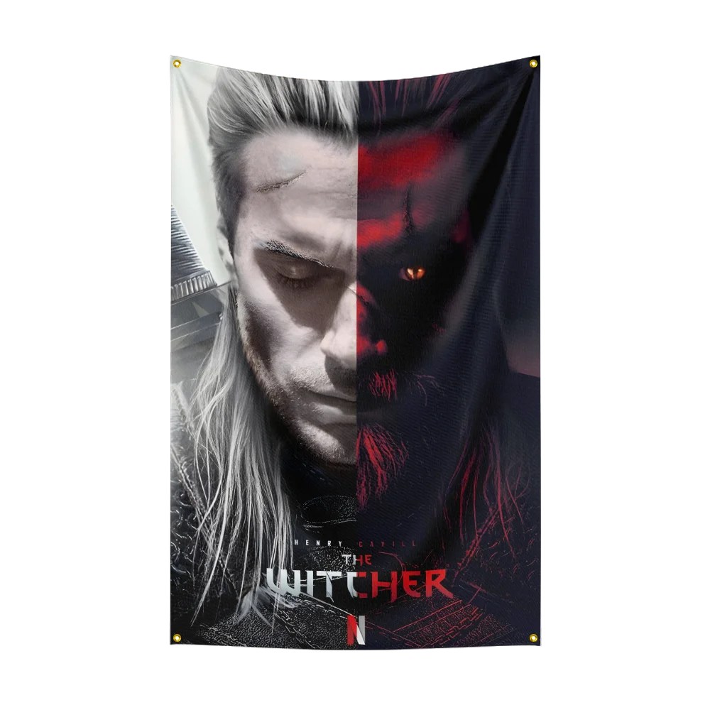 90X150CM T-The W-WitcherS game Flag Polyester Digital Printed Game Tapestry Curtain For Decor