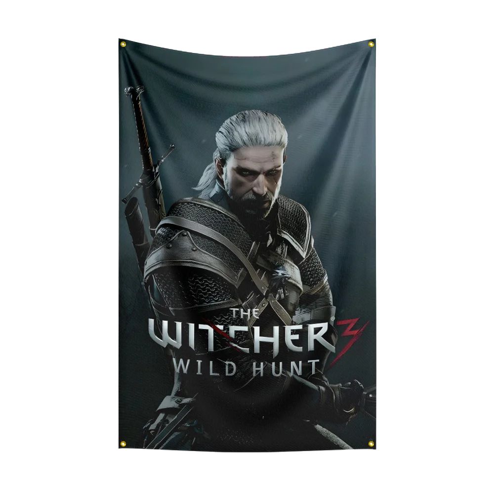 90X150CM T-The W-WitcherS game Flag Polyester Digital Printed Game Tapestry Curtain For Decor