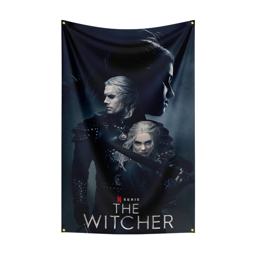 90X150CM T-The W-WitcherS game Flag Polyester Digital Printed Game Tapestry Curtain For Decor