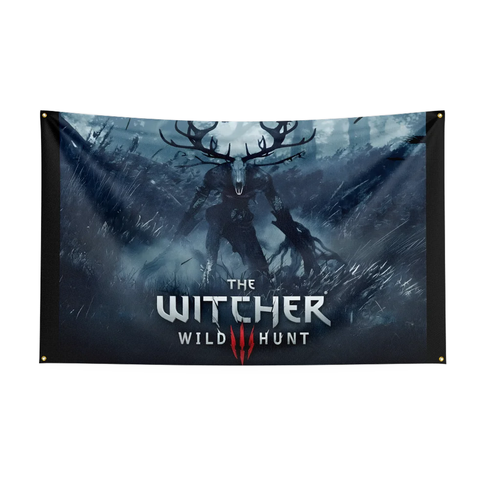 90X150CM T-The W-WitcherS game Flag Polyester Digital Printed Game Tapestry Curtain For Decor