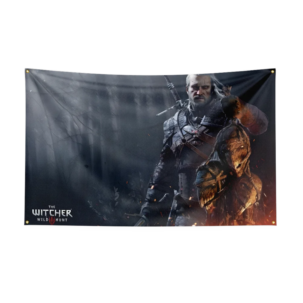 90X150CM T-The W-WitcherS game Flag Polyester Digital Printed Game Tapestry Curtain For Decor