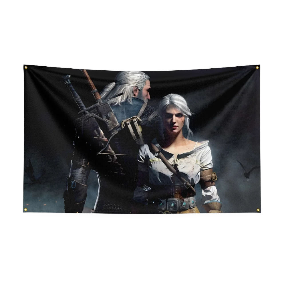 90X150CM T-The W-WitcherS game Flag Polyester Digital Printed Game Tapestry Curtain For Decor