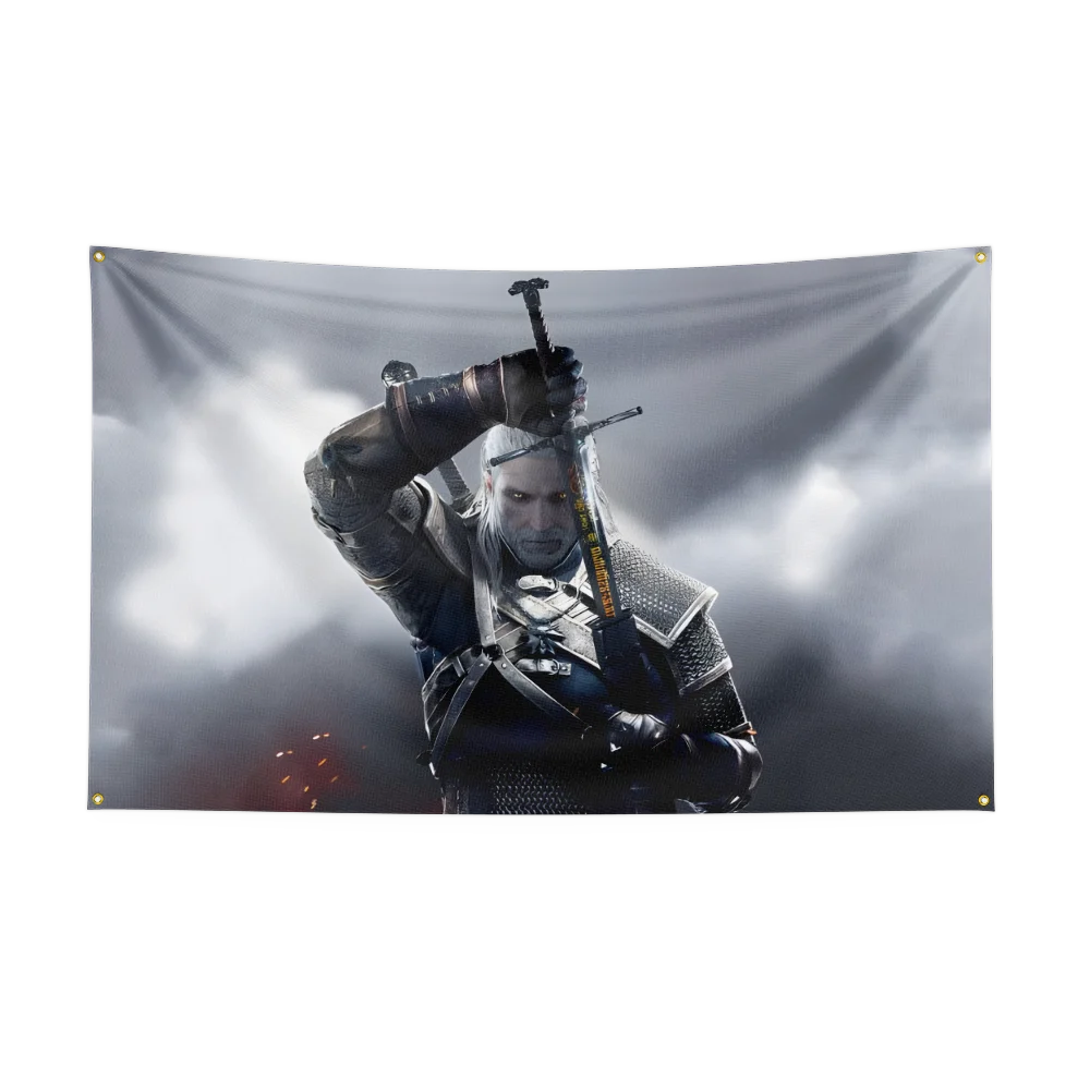 90X150CM T-The W-WitcherS game Flag Polyester Digital Printed Game Tapestry Curtain For Decor