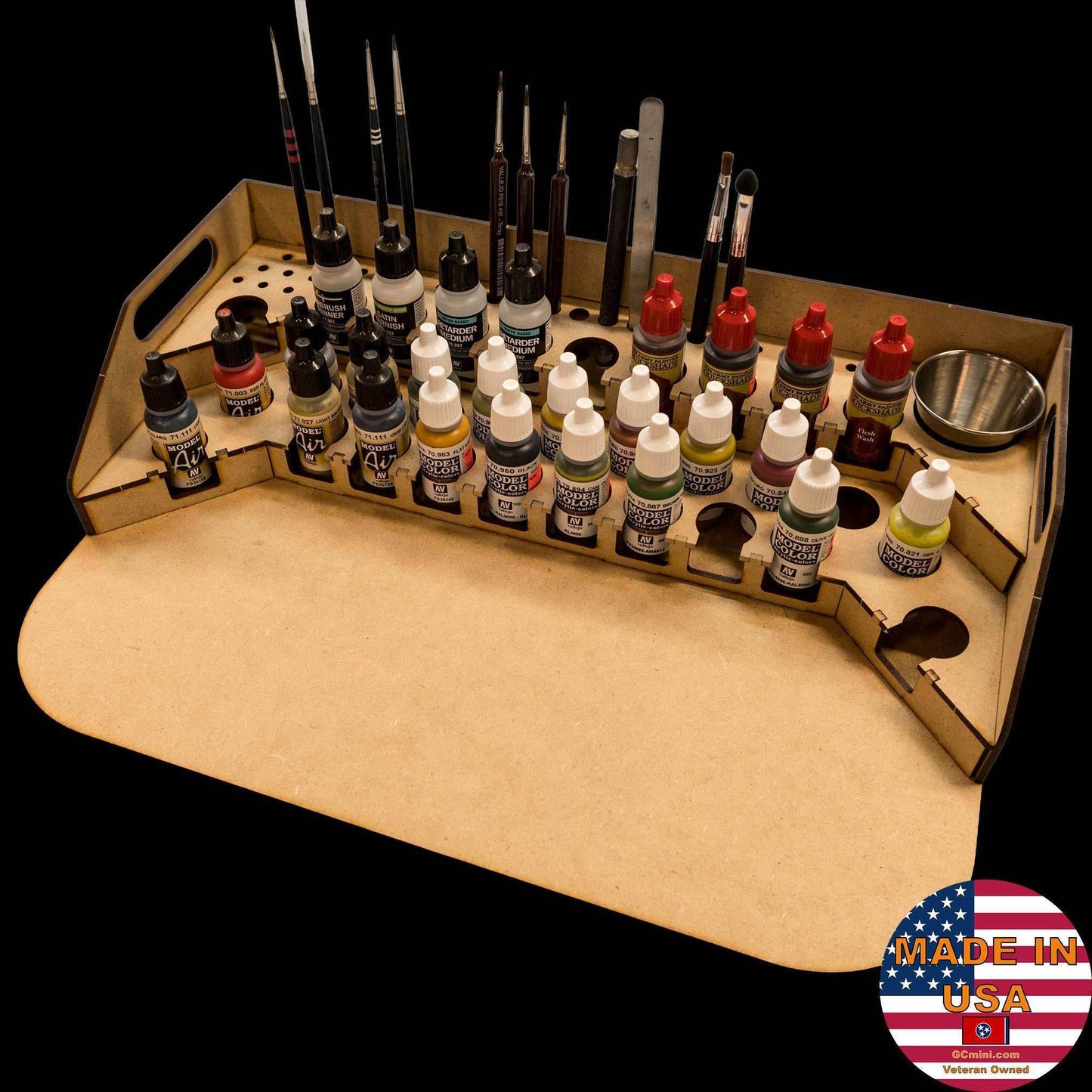 Painting Station - 26mm V2, For Vallejo and Army Painter Style Dropper Bottles - 