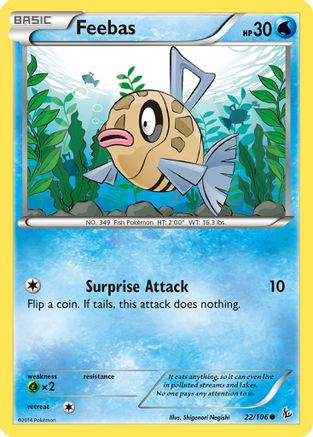 Feebas 022/106 - XY  Flashfire Reverse Holofoil