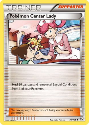 Pokemon Center Lady 093/106 - XY  Flashfire