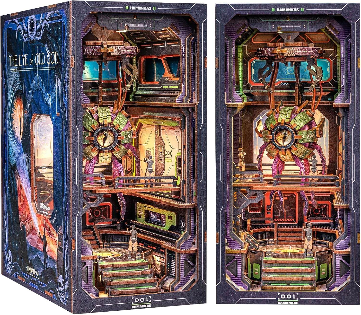Book Nook Wizardi Miniature - The Eye of Old God Roombox Kit - 