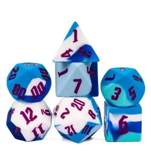 16mm Silicone RPG Dice Set - Arctic Horizon Rush