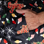 Brushed Fleece Holiday Lights Pj Lounge Pants Pajamas for Men - S