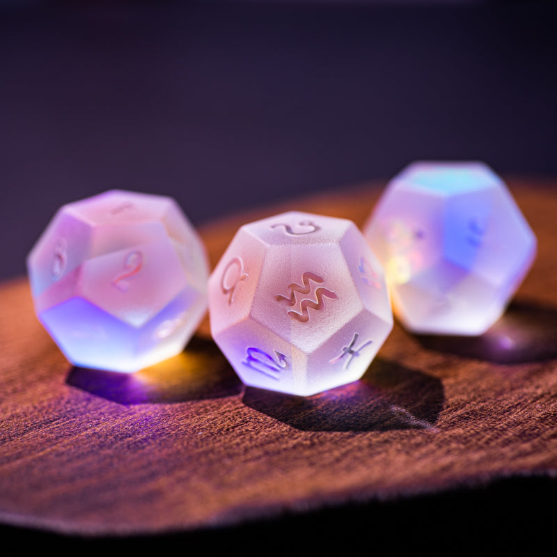 Fantasy Crystal Frosted Craft Star Dice-DungeonDice1