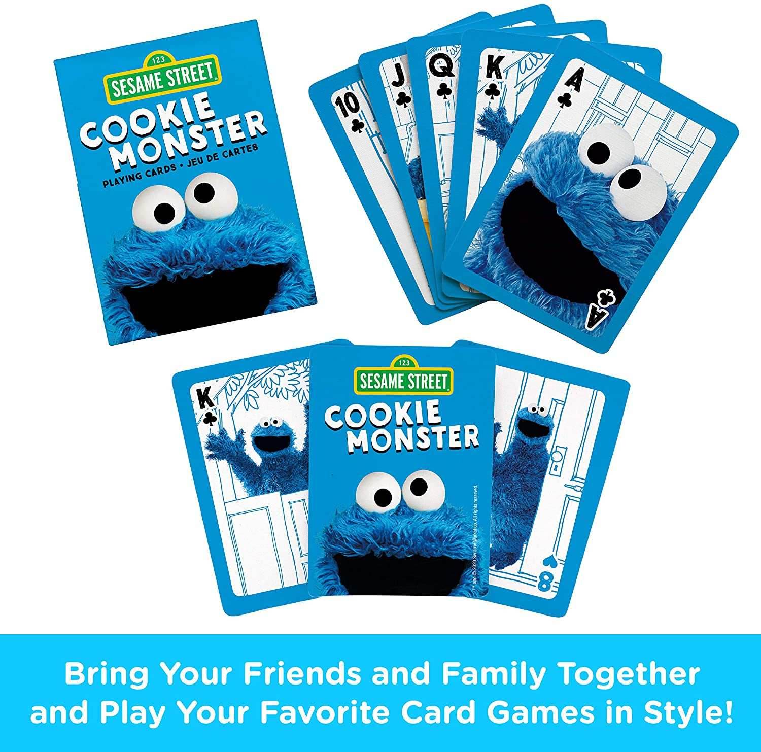 Aquarius Playing Cards: Sesame Street - Cookie Monster - 