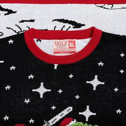 Santa Claus Riding T-Rex on Moon Pixelated - S