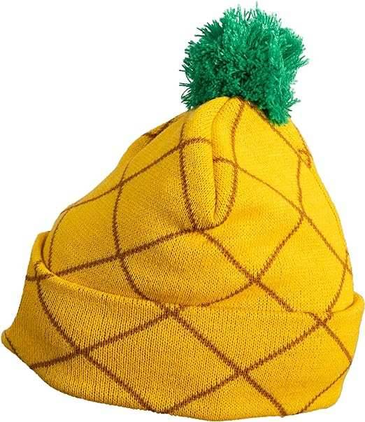 Spongebob Squarepants Pineapple Pom Cuffed Beanie Hat - 
