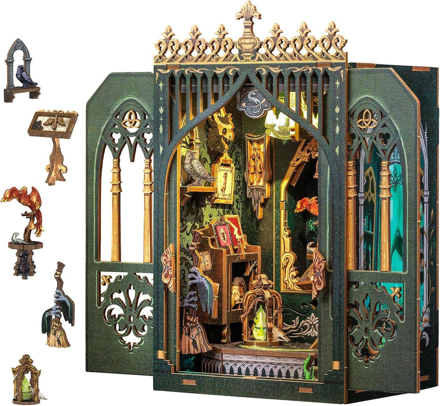 Book Nook Wizardi Miniature - The Darkness Herbarium Roombox Kit - 