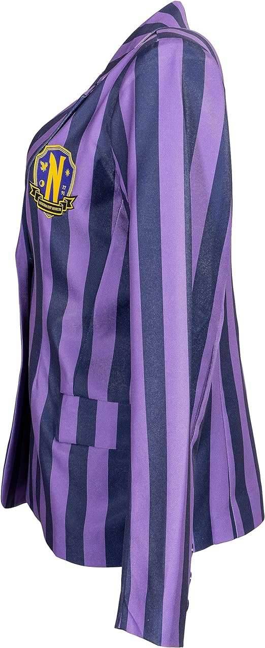 Mad Engine Wednesday Addams Purple Blazer Jacket School - XS