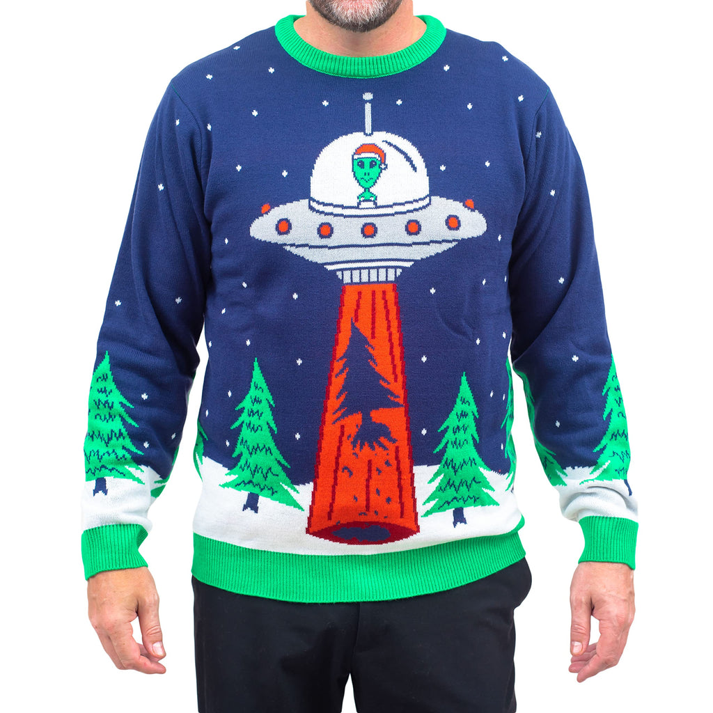 Flying Saucer Tree Abduction Sweater