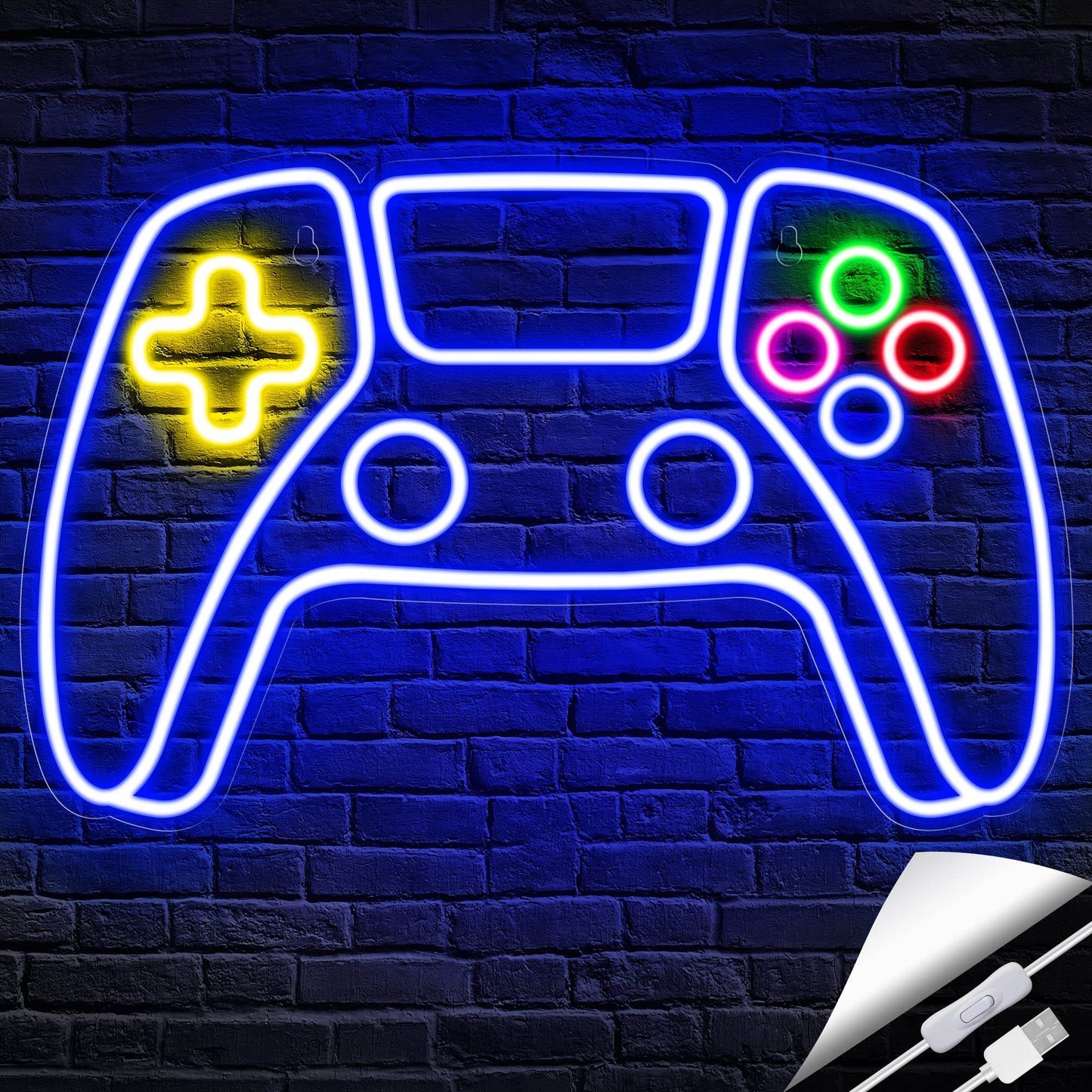 Gaming Neon Sign - LED Neon Light for Game Room Decoration | Teen Gamer Gift - Gamepad5