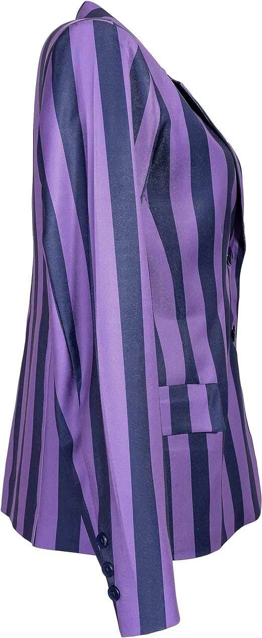 Mad Engine Wednesday Addams Purple Blazer Jacket School - XS