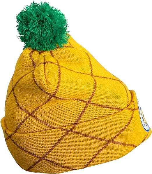 Spongebob Squarepants Pineapple Pom Cuffed Beanie Hat - 