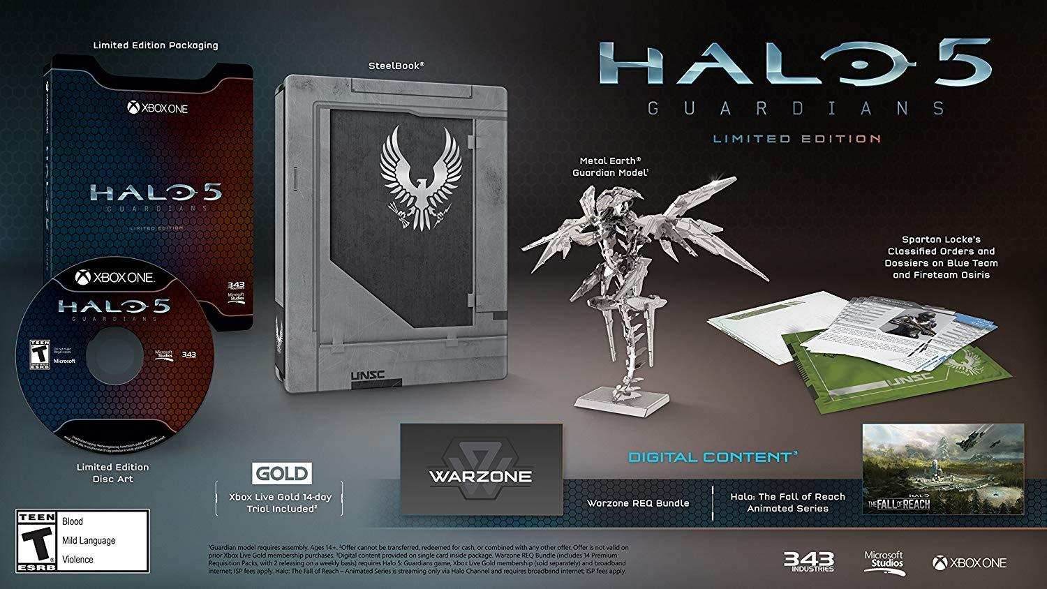 Halo 5: Guardians Limited Edition (Xbox One) - Game Manual Only