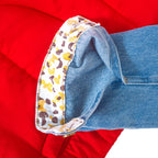 Marty McFly Denim Shirt and Red Puffy Vest Halloween Costume Cosplay