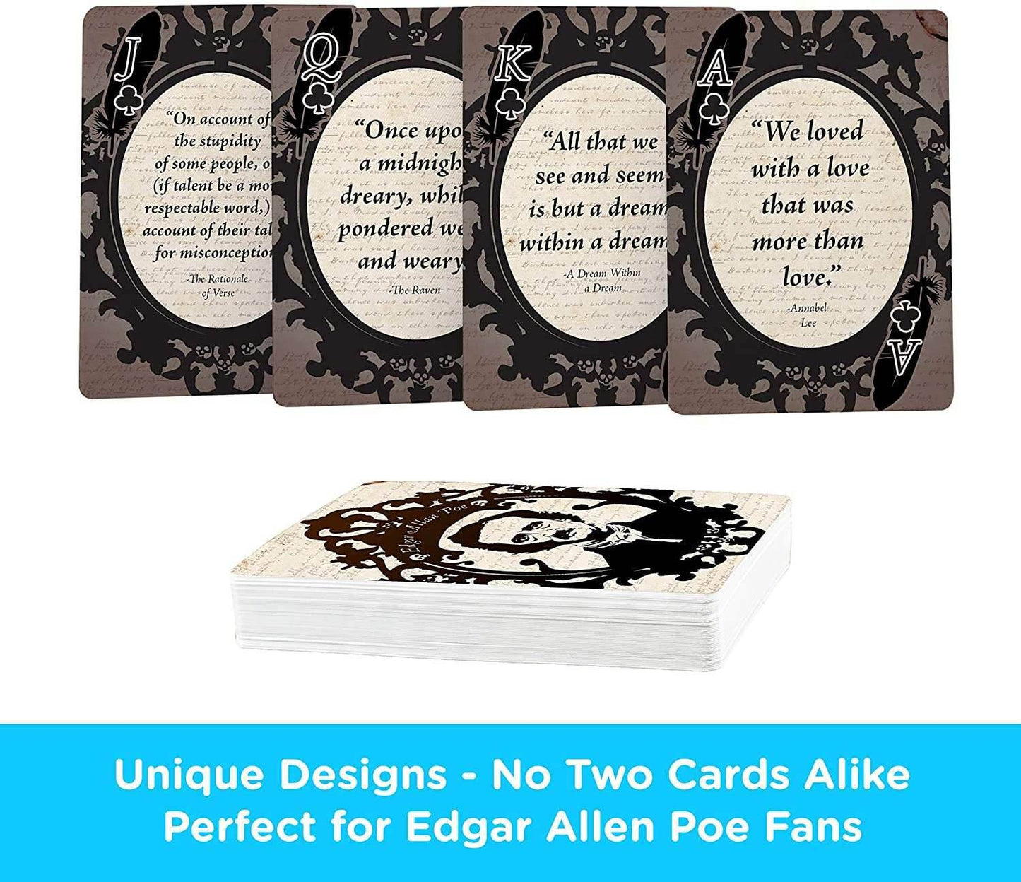 Aquarius Playing Cards: Edgar Allan Poe Quotes - 