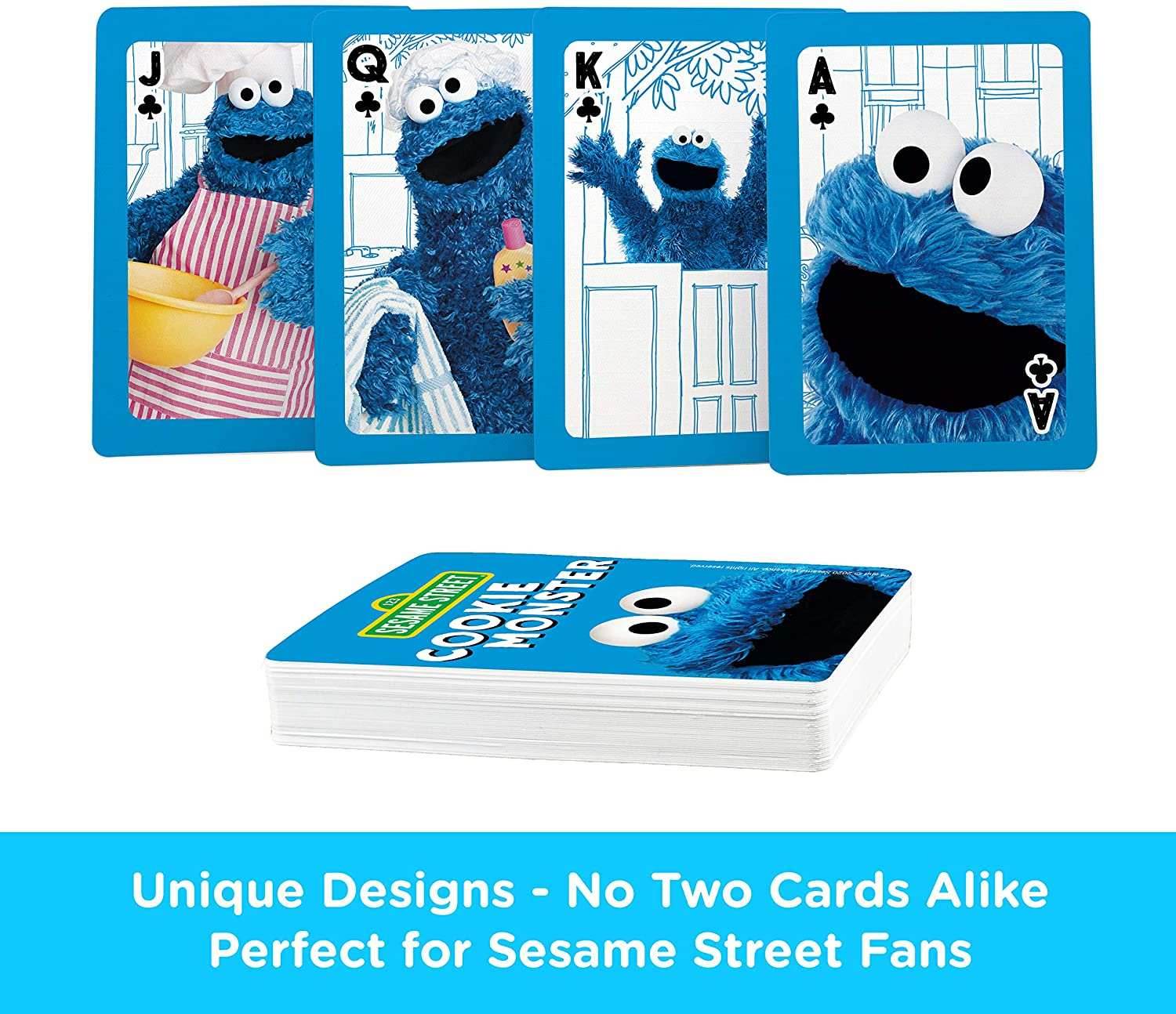 Aquarius Playing Cards: Sesame Street - Cookie Monster - 