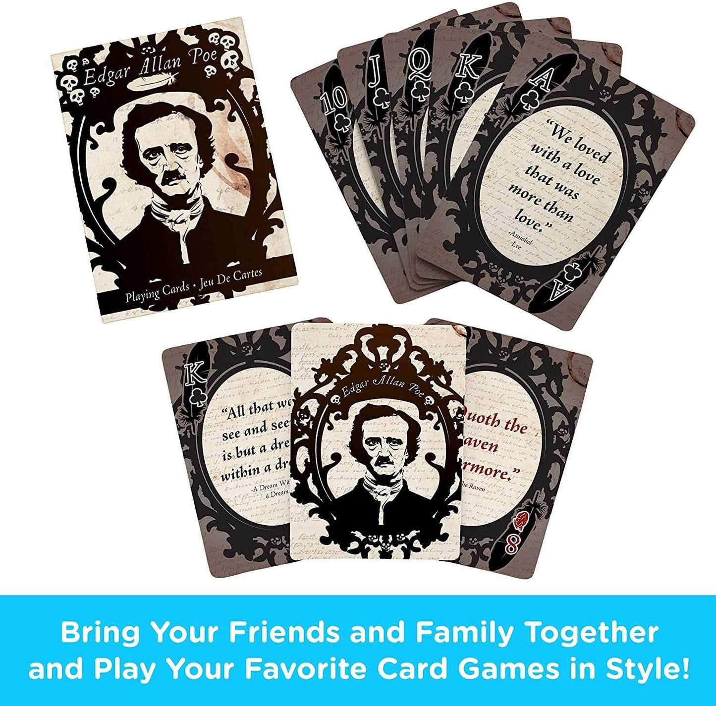 Aquarius Playing Cards: Edgar Allan Poe Quotes - 